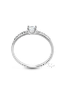 Fehér arany brilles női gyűrű